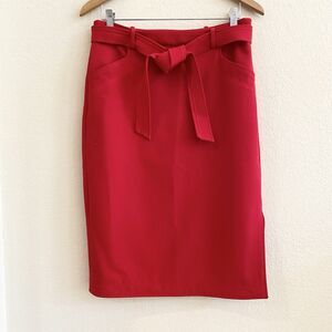 Banana Republic Women’s Skirt Side Slit‎ Side Zip Career A Line Belt Size 6